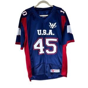 GOP Jerseys USA 45 Rubio Patriotic Jersey Size Large Red White Blue Florida